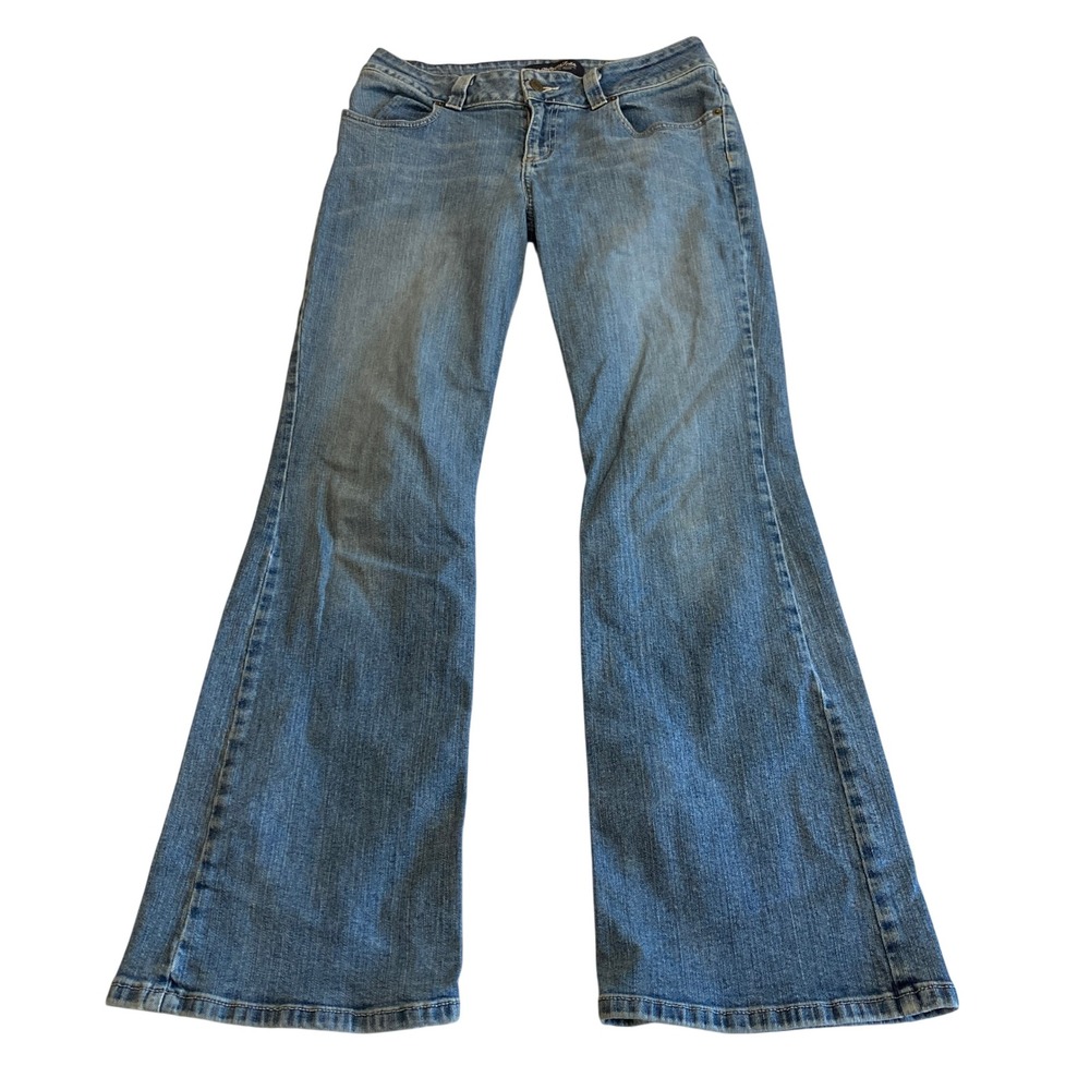 VTG London Jean Women 10R (30x30) Medium Wash Bootcut Flare Blue Y2K USA Made